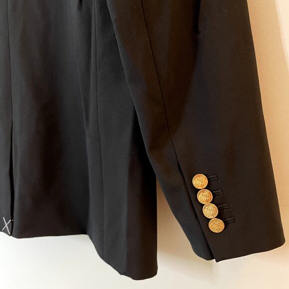 J.Crew Vivienne Blazer Italian Bi Stretch Merino Wool Blend Office CC421 Black 6 - Picture 9 of 16